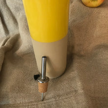 Bouteille en grès 0.6 L jaune moutarde - Manufacture de Digoin