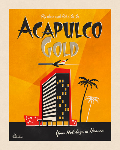 Affiche déco 'Acapulco Gold'