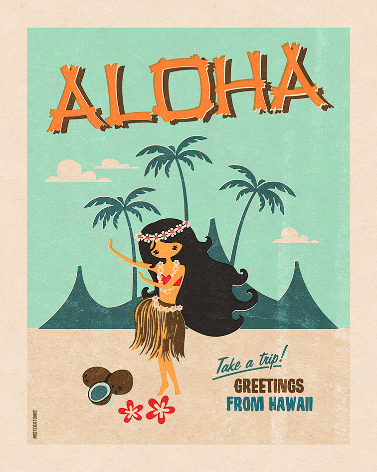 Affiche déco 'Aloha'