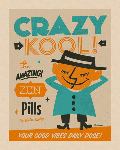 Affiche déco 'Crazy Kool'