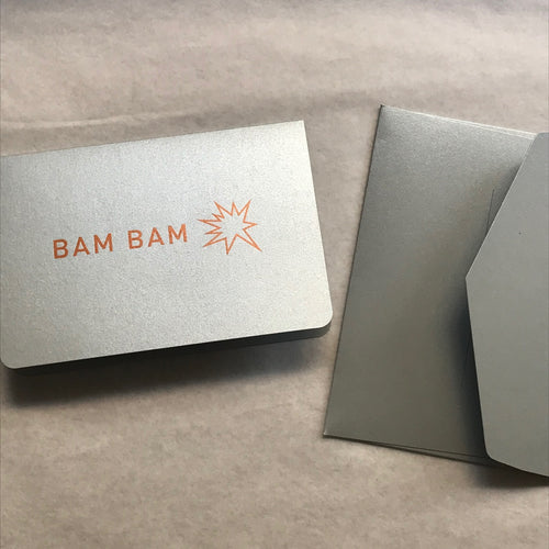 Carte double + enveloppe - Bam Bam - Le Typographe
