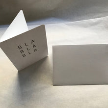 Carte double + enveloppe - Bla Bla Bla - Le Typographe