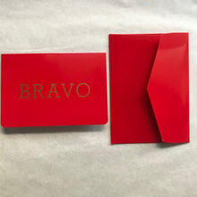 Carte double + enveloppe - Bravo - Le Typographe