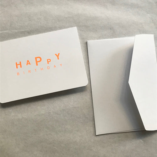 Carte double + enveloppe - Happy Birthday (2)- Le Typographe