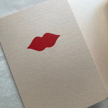 Carte double + enveloppe - Lèvres - Le Typographe