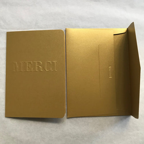 Carte double + enveloppe - Merci - Le Typographe