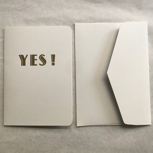 Carte double + enveloppe - Yes - Le Typographe