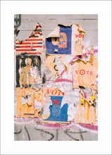 Photo 'On the Ruins of America' avec son passe-partout et un label Dymo avec le titre de la photo