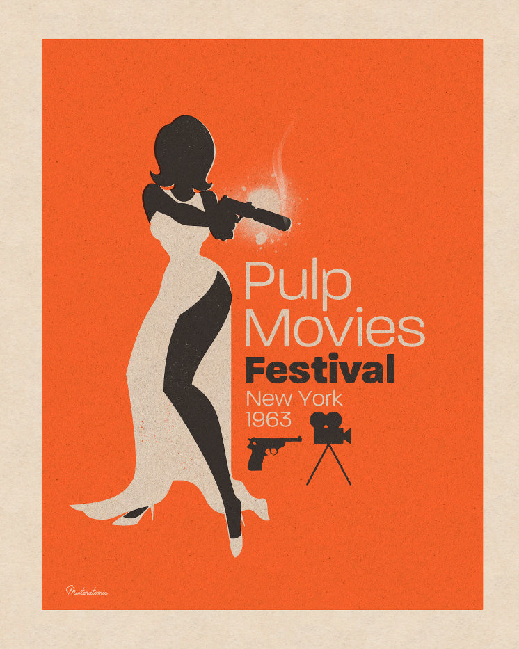 Affiche déco 'Pulp Movies'