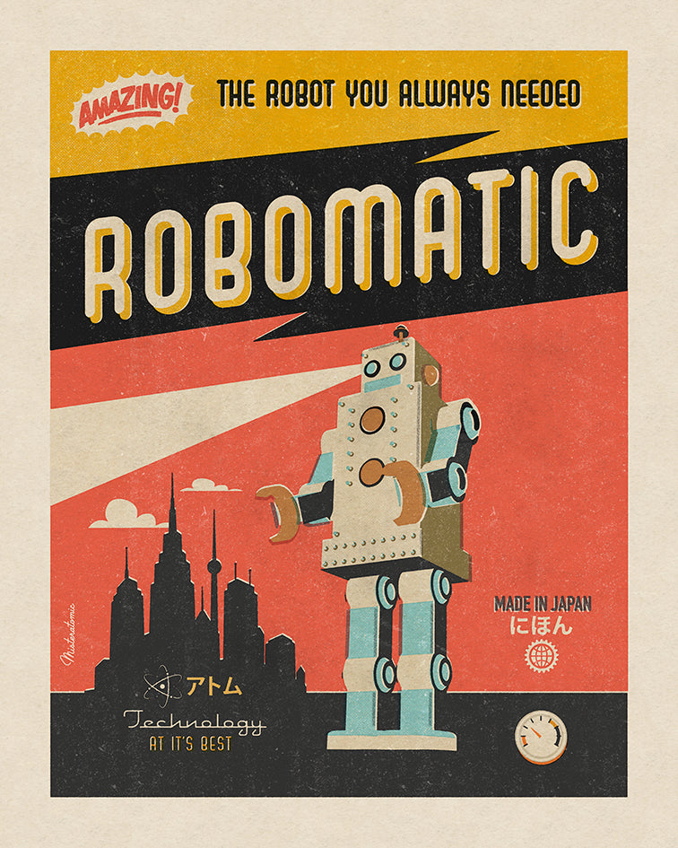 Affiche déco 'Robomatic'