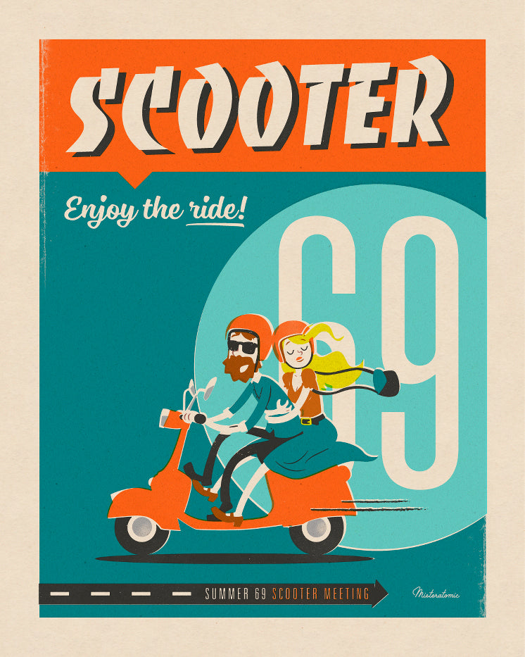 Affiche déco 'Scooter' - SOLD OUT