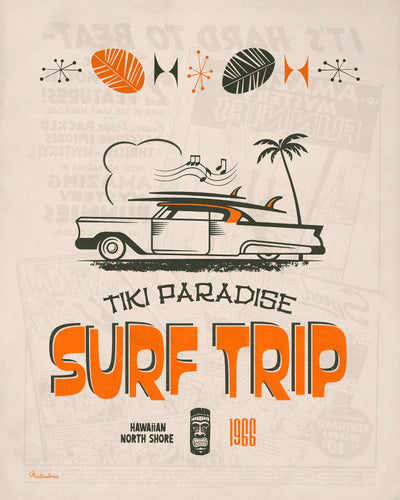 Affiche déco 'Surf Trip'
