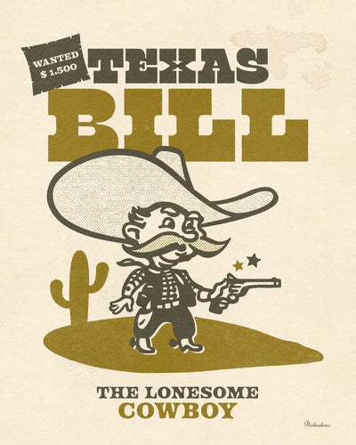Affiche déco 'Texas Bill'