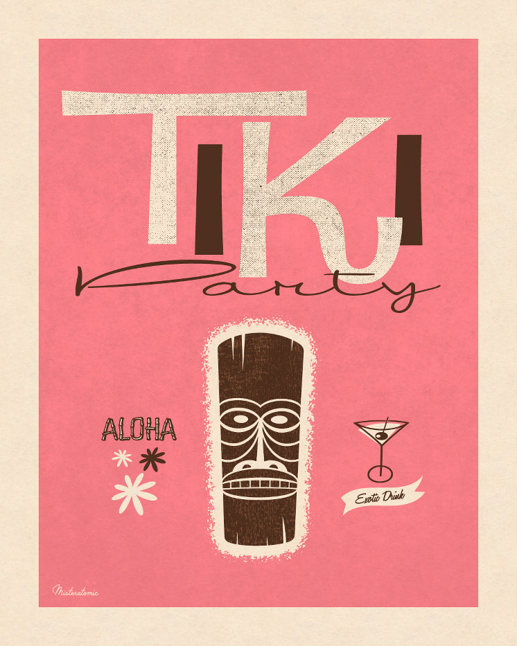 Affiche déco 'Tiki Party'